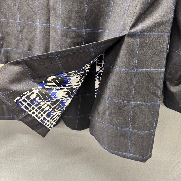 Loro Piana Fabric Blazer Mens 48 L Custom Made Jacket Gray Blue Wool Sport Coat - Picture 6 of 8